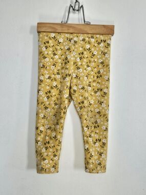 Carter's Mustard Yellow Floral Print Leggings Toddler 24M 🩷